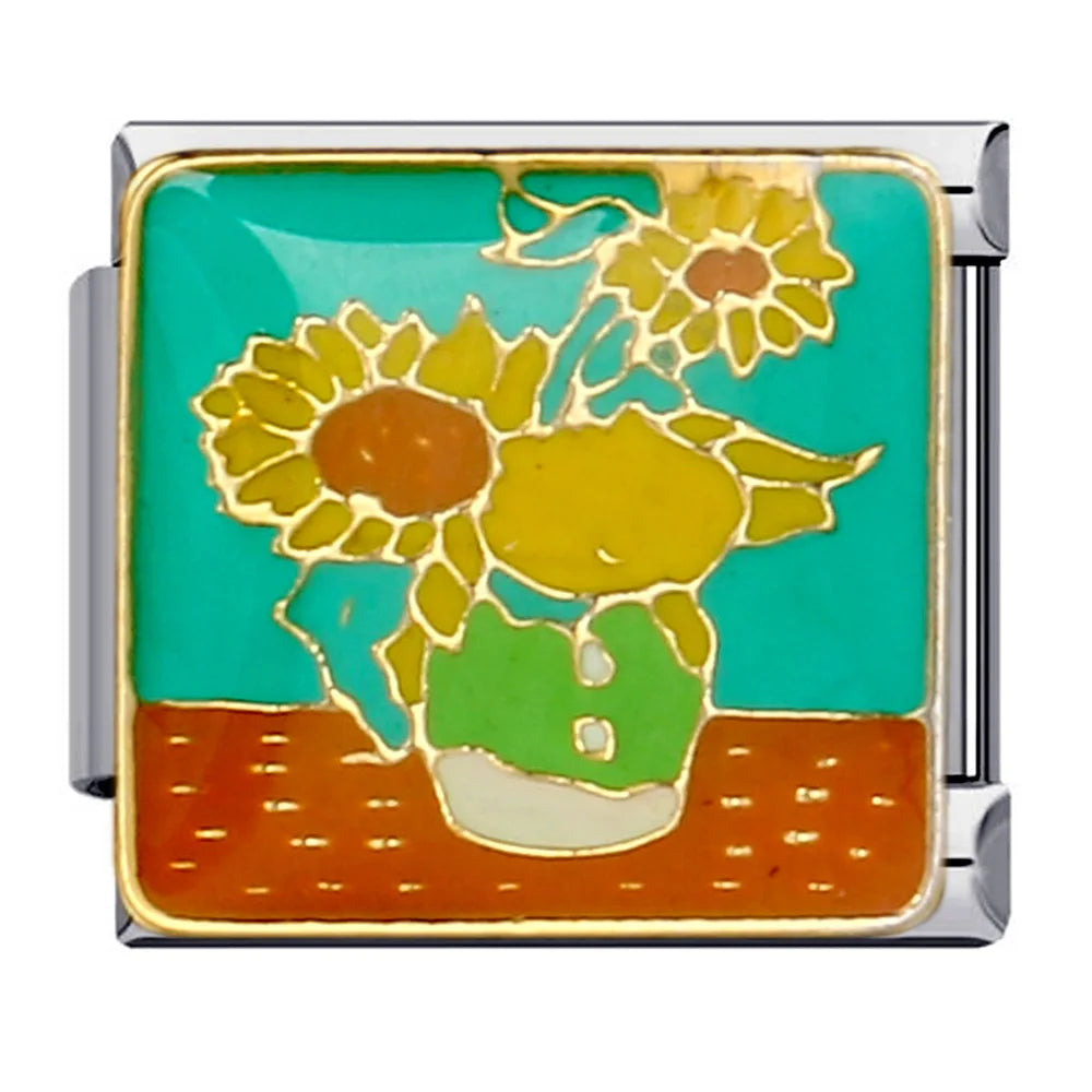 Personalized DIY Black Silver Color Italian Charm Bracelet Spider Cat Zebra Stripes Bead 9mm Bracelet Stainless Steel Jewelry